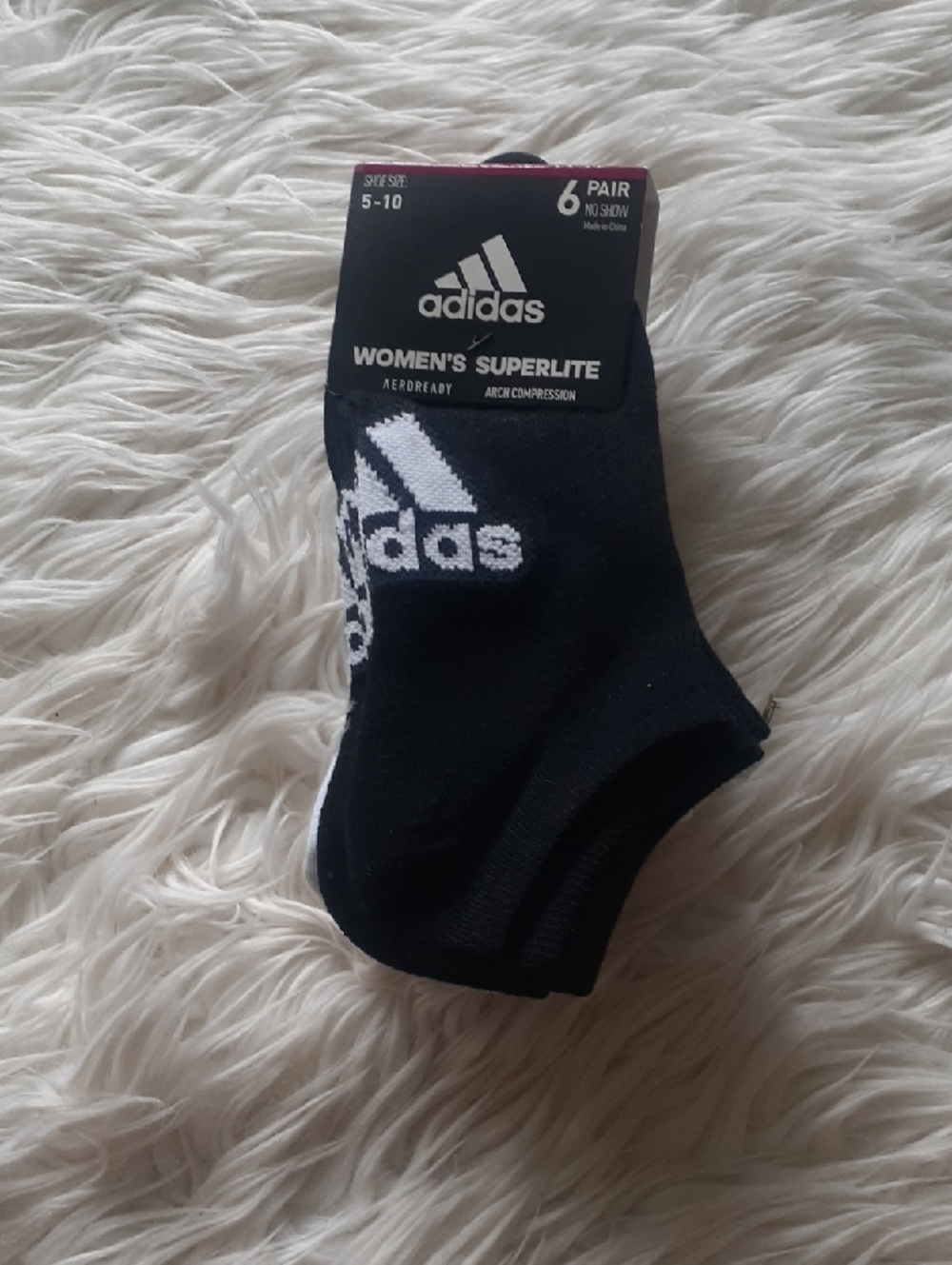 Adidas Women's Superlite No Show Socks 6-Pack